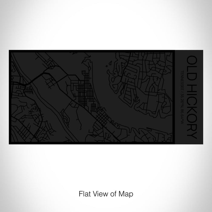 Rendered View of Old Hickory Tennessee Map on 17oz Stainless Steel Insulated Cola Bottle in Stainless in Matte Black