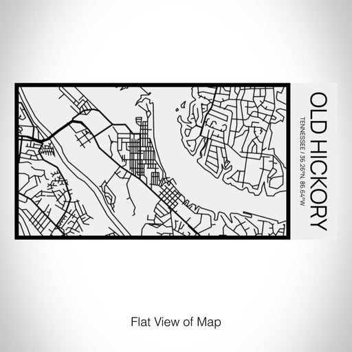 Rendered View of Old Hickory Tennessee Map on 17oz Stainless Steel Insulated Cola Bottle in Stainless in Matte White