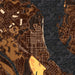 Old Hickory Tennessee Map Print in Ember Style Zoomed In Close Up Showing Details