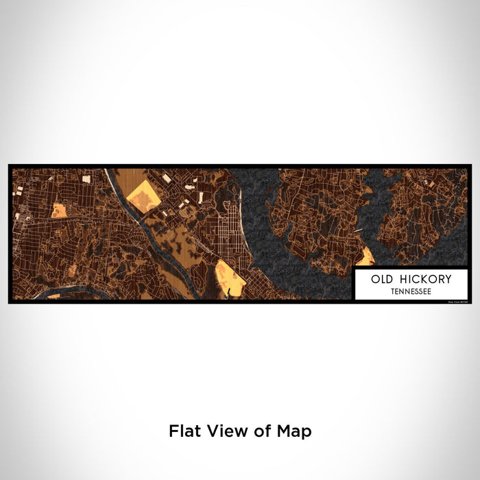 Flat View of Map Custom Old Hickory Tennessee Map Enamel Mug in Ember