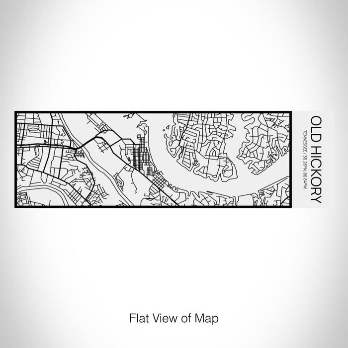 Rendered View of Old Hickory Tennessee Map on 10oz Stainless Steel Insulated Cup in Matte White with Sliding Lid