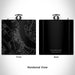 Rendered View of Old Hickory Tennessee Map Engraving on 6oz Stainless Steel Flask in Black