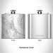 Rendered View of Old Hickory Tennessee Map Engraving on 6oz Stainless Steel Flask