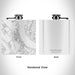 Rendered View of Old Hickory Tennessee Map Engraving on 6oz Stainless Steel Flask in White