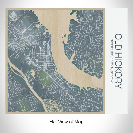 Rendered View of Old Hickory Tennessee Map on 17oz Stainless Steel Insulated Tumbler in Afternoon Map Style