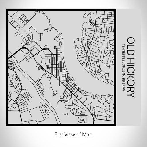 Rendered View of Old Hickory Tennessee Map on 17oz Stainless Steel Insulated Tumbler in Tactile Lines with Succulent in Background