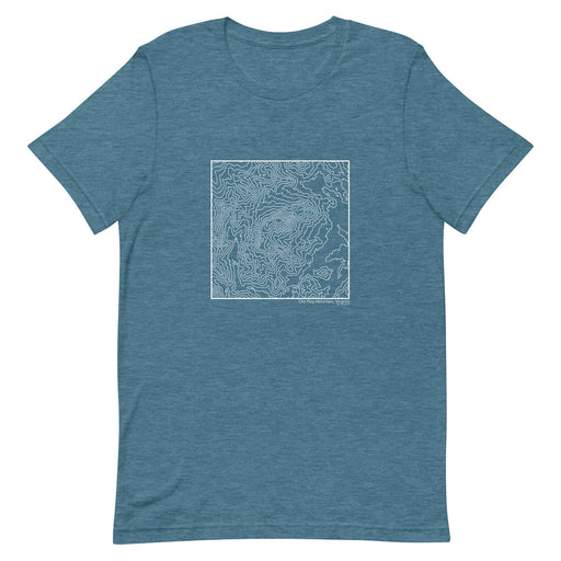 Old Rag Mountain Virginia Topographic  Map Unisex T-Shirt with City inscription in Heather Teal