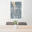 24x36 Olympia Washington Map Print Portrait Orientation in Afternoon Style Behind 2 Chairs Table and Potted Plant