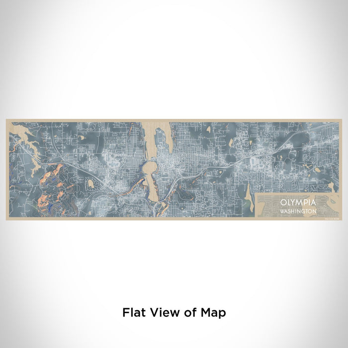 Flat View of Map Custom Olympia Washington Map Enamel Mug in Afternoon