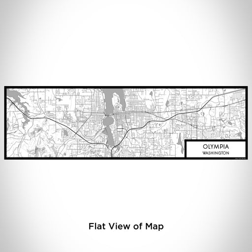 Flat View of Map Custom Olympia Washington Map Enamel Mug in Classic