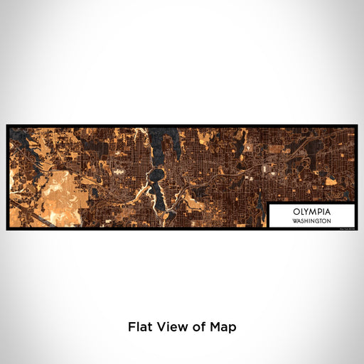 Flat View of Map Custom Olympia Washington Map Enamel Mug in Ember