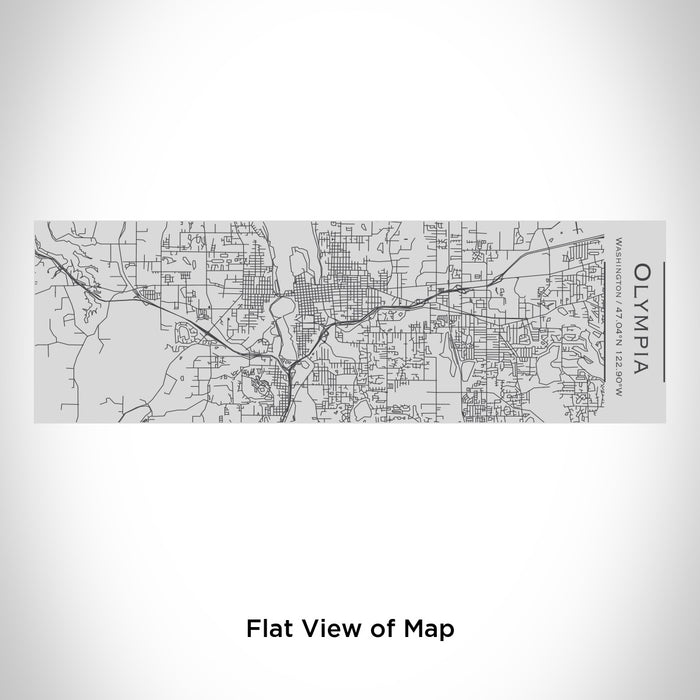 Rendered View of Olympia Washington Map Engraving on 10oz Stainless Steel Insulated Cup with Sipping Lid