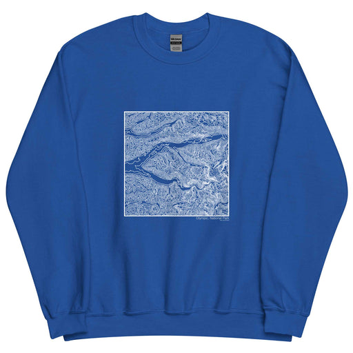 Olympic National Park Topographic  Map Unisex Crewneck Sweater with City inscription in Royal Blue