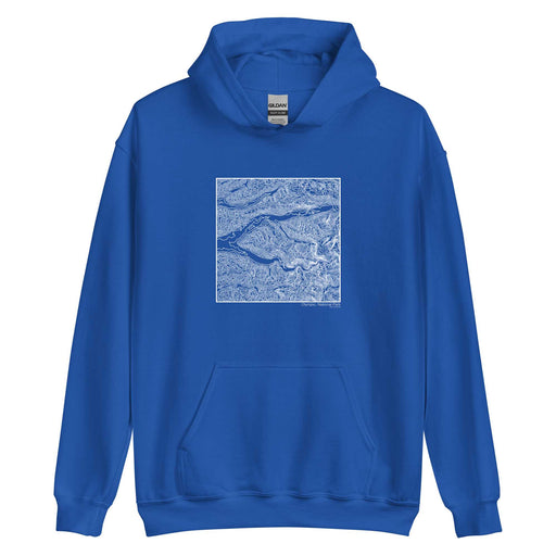 Olympic National Park Topographic  Map Unisex Hoodie Sweater with City inscription in Royal Blue
