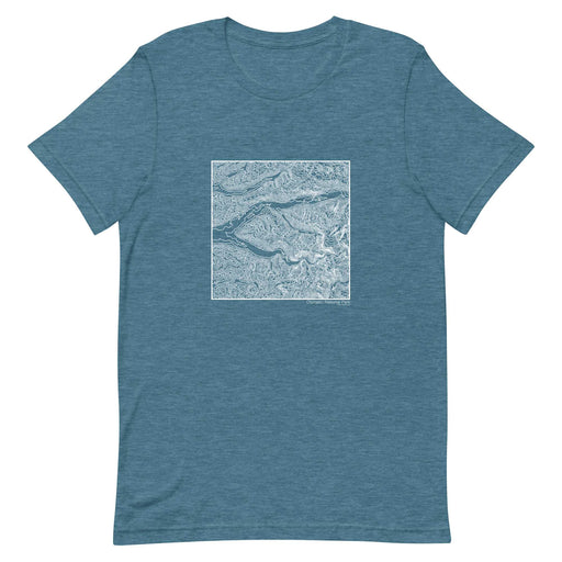 Olympic National Park Topographic  Map Unisex T-Shirt with City inscription in Heather Teal