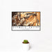 12x18 Olympic Valley California Map Print Landscape Orientation in Ember Style With Small Cactus Plant in White Planter