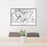 24x36 Olympic Valley California Map Print Lanscape Orientation in Classic Style Behind 2 Chairs Table and Potted Plant