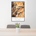 24x36 Olympic Valley California Map Print Portrait Orientation in Ember Style Behind 2 Chairs Table and Potted Plant