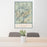 24x36 Olympic Valley California Map Print Portrait Orientation in Woodblock Style Behind 2 Chairs Table and Potted Plant