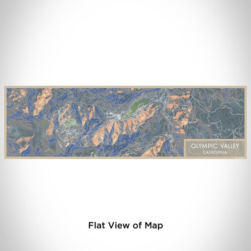 Flat View of Map Custom Olympic Valley California Map Enamel Mug in Afternoon