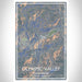 Olympic Valley California Map Print Portrait Orientation in Afternoon Style With Shaded Background