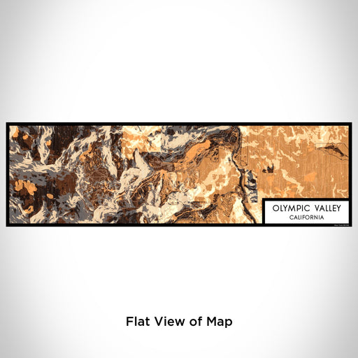 Flat View of Map Custom Olympic Valley California Map Enamel Mug in Ember