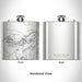 Rendered View of Olympic Valley California Map Engraving on 6oz Stainless Steel Flask