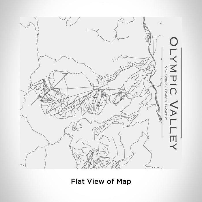 Rendered View of Olympic Valley California Map Engraving on 17oz Stainless Steel Insulated Tumbler in White