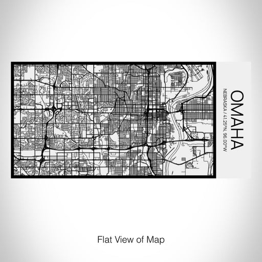 Rendered View of Omaha Nebraska Map on 17oz Stainless Steel Insulated Cola Bottle in Stainless in Matte White