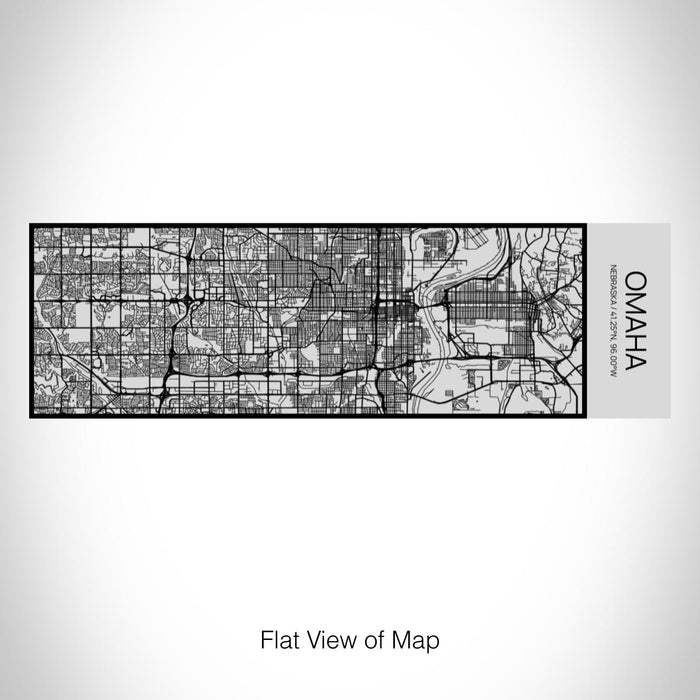 Rendered View of Omaha Nebraska Map on 10oz Stainless Steel Insulated Cup with Sipping Lid