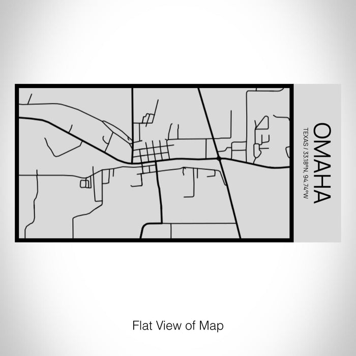 Rendered View of Omaha Texas Map on 17oz Stainless Steel Insulated Cola Bottle in Stainless