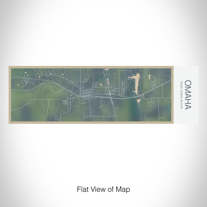 Rendered View of Omaha Texas Map on 10oz Stainless Steel Insulated Cup in Afternoon with Sliding Lid