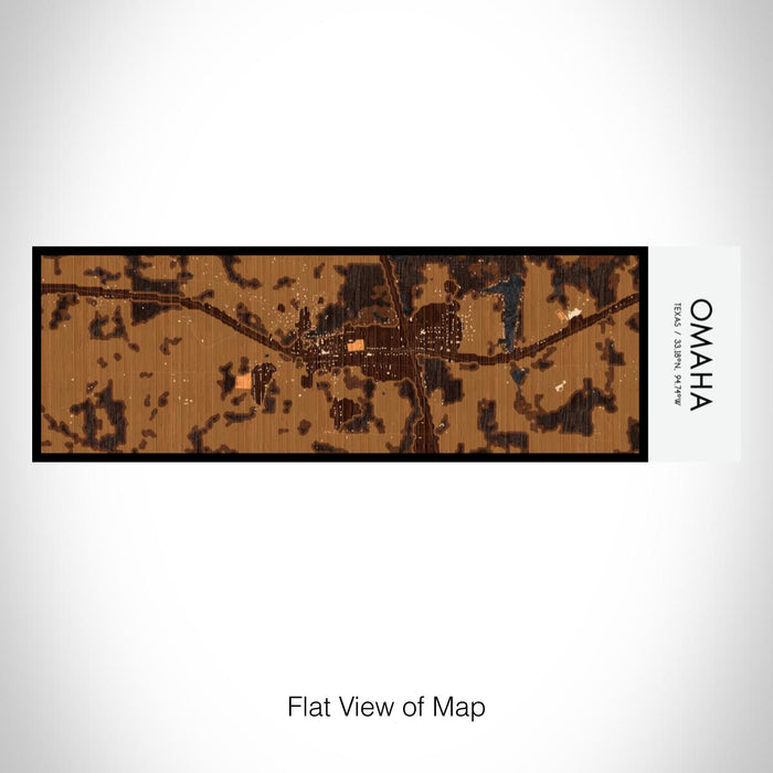 Rendered View of Omaha Texas Map on 10oz Stainless Steel Insulated Cup in Ember with Sliding Lid