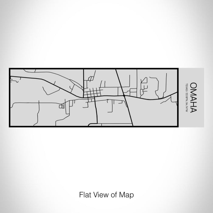 Rendered View of Omaha Texas Map on 10oz Stainless Steel Insulated Cup with Sipping Lid