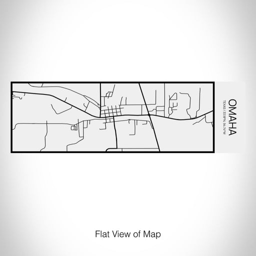 Rendered View of Omaha Texas Map on 10oz Stainless Steel Insulated Cup in Matte White with Sliding Lid