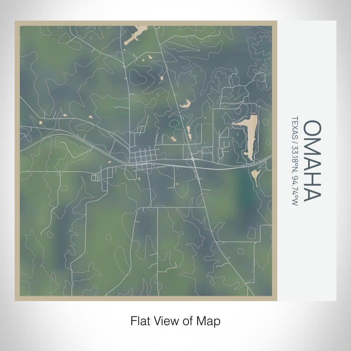 Rendered View of Omaha Texas Map on 17oz Stainless Steel Insulated Tumbler in Afternoon Map Style
