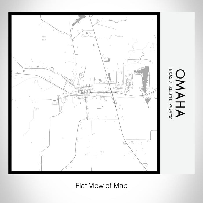 Rendered View of Omaha Texas Map on 17oz Stainless Steel Insulated Tumbler in Classic Map Style