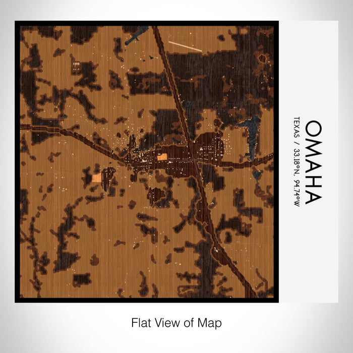 Rendered View of Omaha Texas Map on 17oz Stainless Steel Insulated Tumbler in Ember Map Style