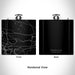 Rendered View of Oneida Lake New York Map Engraving on 6oz Stainless Steel Flask in Black