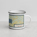 Right View Custom Oneida Lake New York Map Enamel Mug in Woodblock
