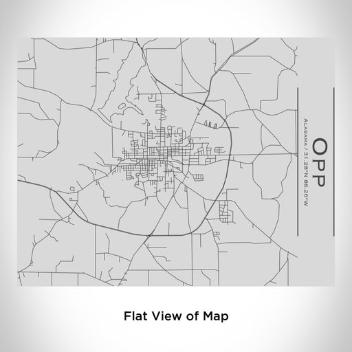 Rendered View of Opp Alabama Map Engraving on 20oz Stainless Steel Insulated Bottle with Bamboo Top