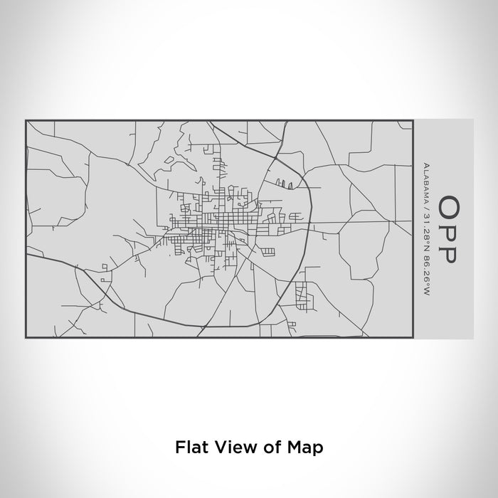 Rendered View of Opp Alabama Map Engraving on 17oz Stainless Steel Insulated Cola Bottle