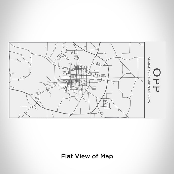 Rendered View of Opp Alabama Map Engraving on 17oz Stainless Steel Insulated Cola Bottle in White