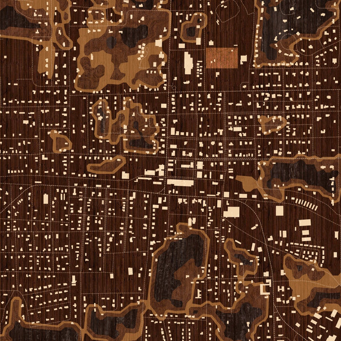 Opp Alabama Map Print in Ember Style Zoomed In Close Up Showing Details