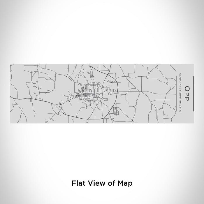 Rendered View of Opp Alabama Map Engraving on 10oz Stainless Steel Insulated Cup with Sipping Lid