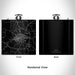 Rendered View of Opp Alabama Map Engraving on 6oz Stainless Steel Flask in Black