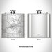 Rendered View of Opp Alabama Map Engraving on 6oz Stainless Steel Flask