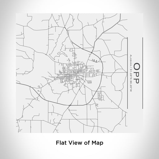 Rendered View of Opp Alabama Map Engraving on 17oz Stainless Steel Insulated Tumbler in White