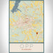 Opp Alabama Map Print Portrait Orientation in Woodblock Style With Shaded Background