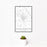 12x18 Orangeburg South Carolina Map Print Portrait Orientation in Classic Style With Small Cactus Plant in White Planter